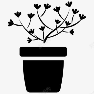 开花植物装饰植物室内植物图标图标