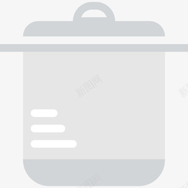 锅烹饪套装扁平图标图标