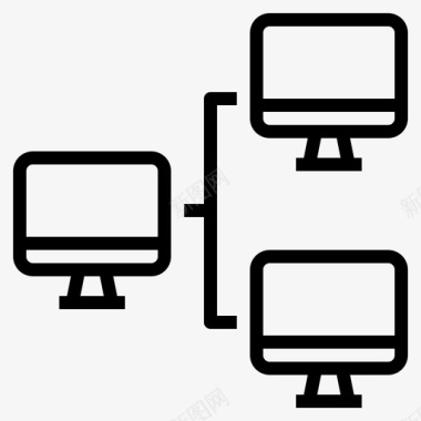 SEO和网络数据共享数据链路图标图标