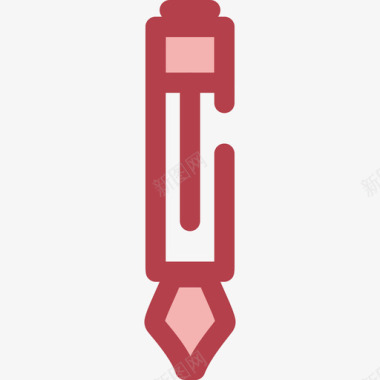 钢笔学校元素3红色图标图标