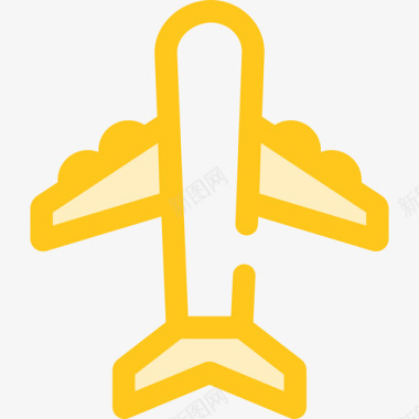 运输飞机运输10黄色图标图标