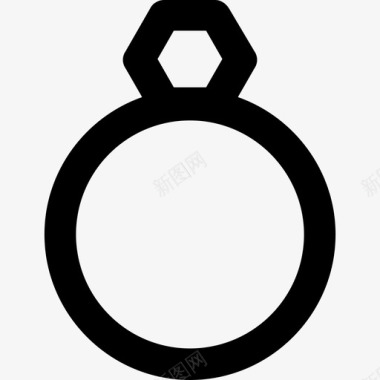 订婚戒指庆典和派对系列醒目圆形图标图标