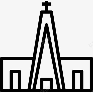 欧洲建筑教堂教堂建筑汇编线性图标图标