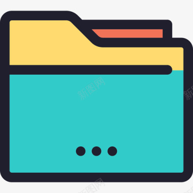 文件和文件夹文件夹混合元素2线性颜色图标图标