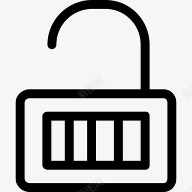 公共标识安全挂锁安全7线性图标图标