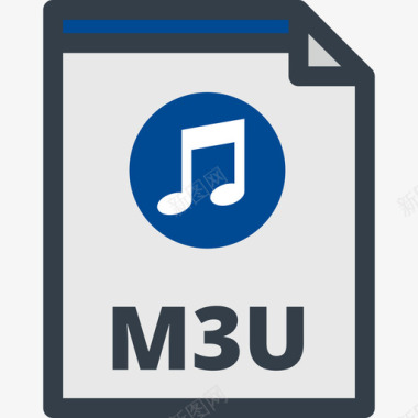 M3u文件类型2线性颜色图标图标