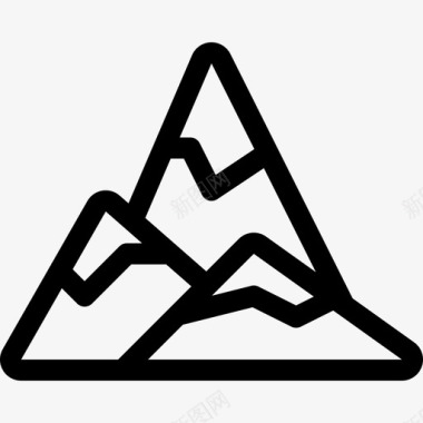 山旅游图标轮廓图标