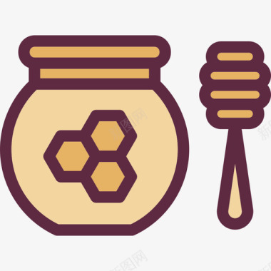 蜂蜜秋季元素2线性颜色图标图标