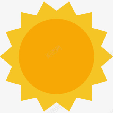 阳光自然暑假色彩图标图标