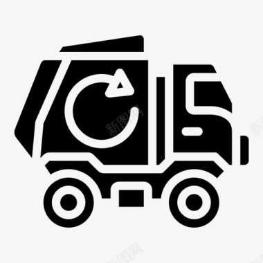 运输回收车垃圾垃圾车图标图标