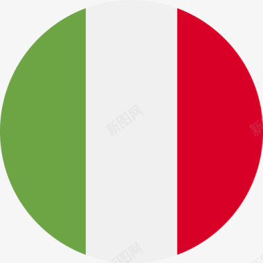 意大利国旗圆形图标图标