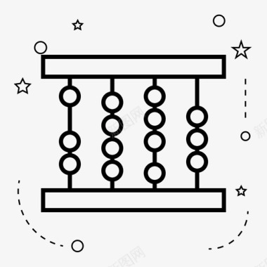 算盘矢量图算盘数学学校图标图标