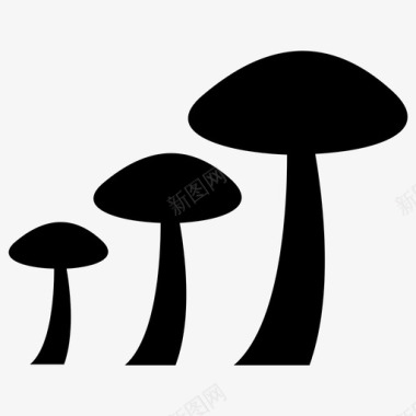 蘑菇中餐孢子果图标图标