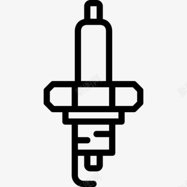 火花塞汽车零件2线性图标图标