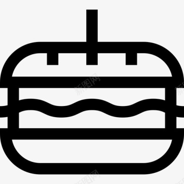 五星级餐厅三明治食品和餐厅收藏直系图标图标