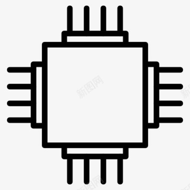 处理器硬件图标电子电路微处理器图标图标