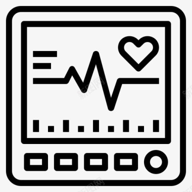 医疗废物标志心率医疗保健监护仪图标图标
