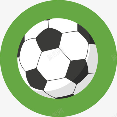 足球运动足球运动5圆圈平图标图标