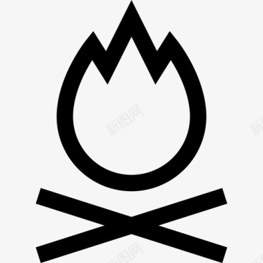 篝火篝火特雷维尔收藏线性图标图标
