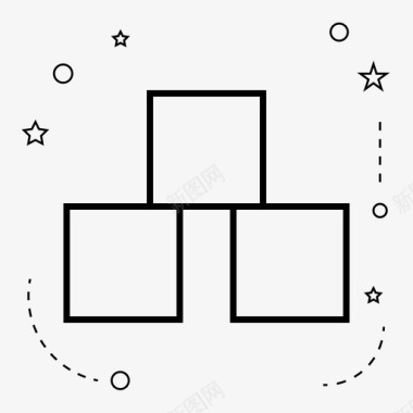 立方塔方块立方体学校图标图标