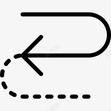 弧形箭头箭头组直线图标图标