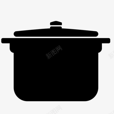 平底锅设计平底锅厨师食物图标图标