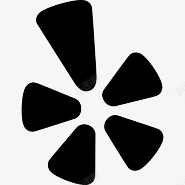社交Yelp社交媒体5填充图标图标