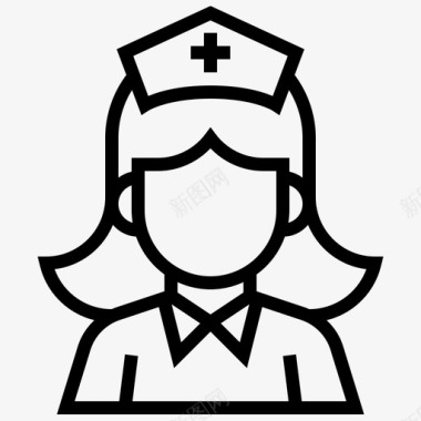 护士头像健康图标图标