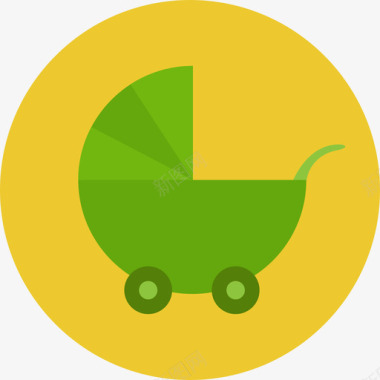 婴儿推车婴儿推车婴儿车怀孕圆形平面图标图标