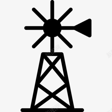 风车风车农业4填充图标图标