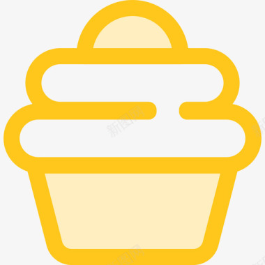 纸杯蛋糕生日派对10黄色图标图标