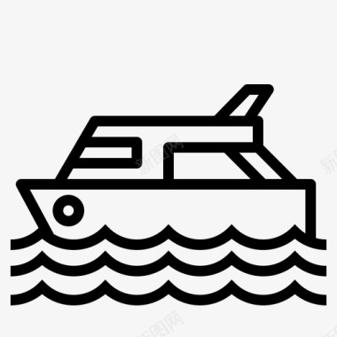 豪华豪华游艇游艇交通工具图标图标