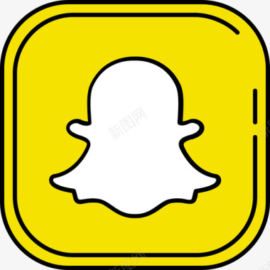 Snapchat社交媒体11彩色128px图标图标