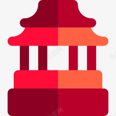 中国庙宇旅游15号平房图标图标