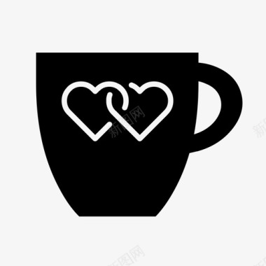 咖啡心咖啡爱图标图标