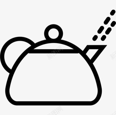 茶壶美食收藏2线性图标图标