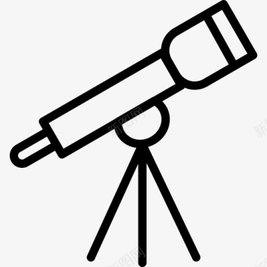 望远镜科教直线图标图标