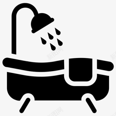 淋浴浴缸沐浴露图标图标