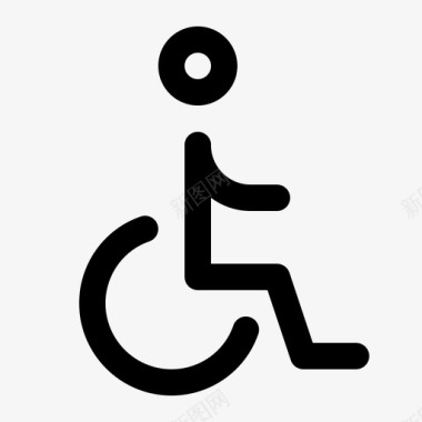 残障人士残疾人轮椅图标图标