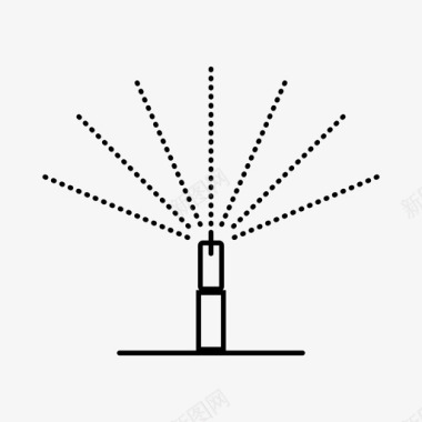 灌溉树苗洒水器农业灌溉图标图标