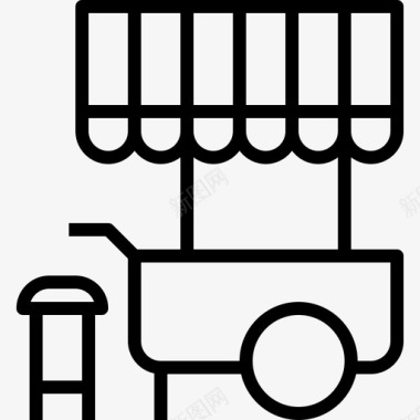 收藏icon菜鸟街头美食网上商店图标收藏线性图标