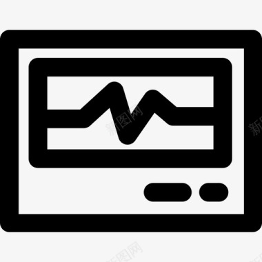 心电图心电图科学研究6线性图标图标