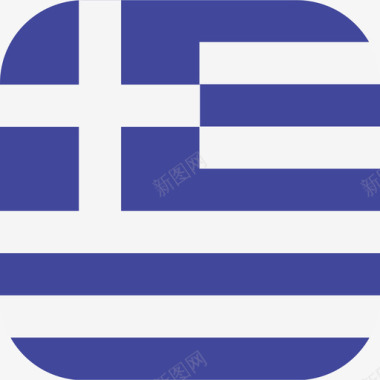 希腊希腊国际国旗3圆形方形图标图标