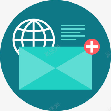 邮件标志电子邮件教育110扁平图标图标
