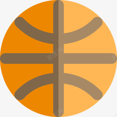 篮球运动元素平板图标图标