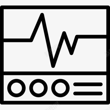 粉色心电图心电图医学12线性图标图标