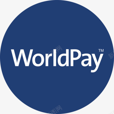 信用卡支付Worldpay支付网关圆形扁平图标图标