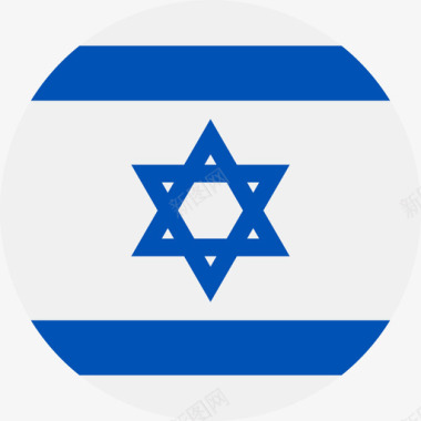 圆形UI以色列国旗圆形图标图标