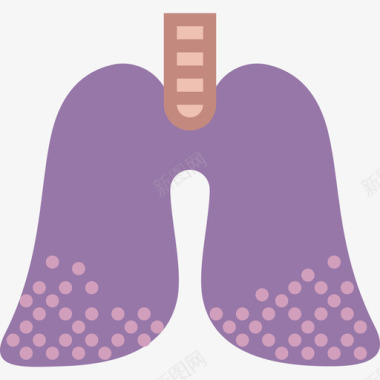 肺医学断言扁平图标图标