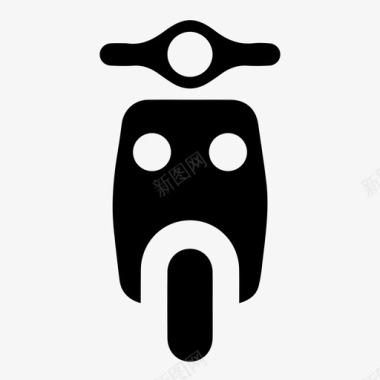 滑板车电动摩托车图标图标